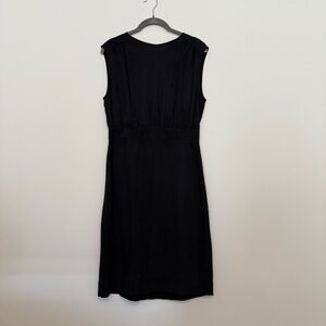 J. Crew Elegant Black Sleeveless Dress. Back Zipper and Vent.